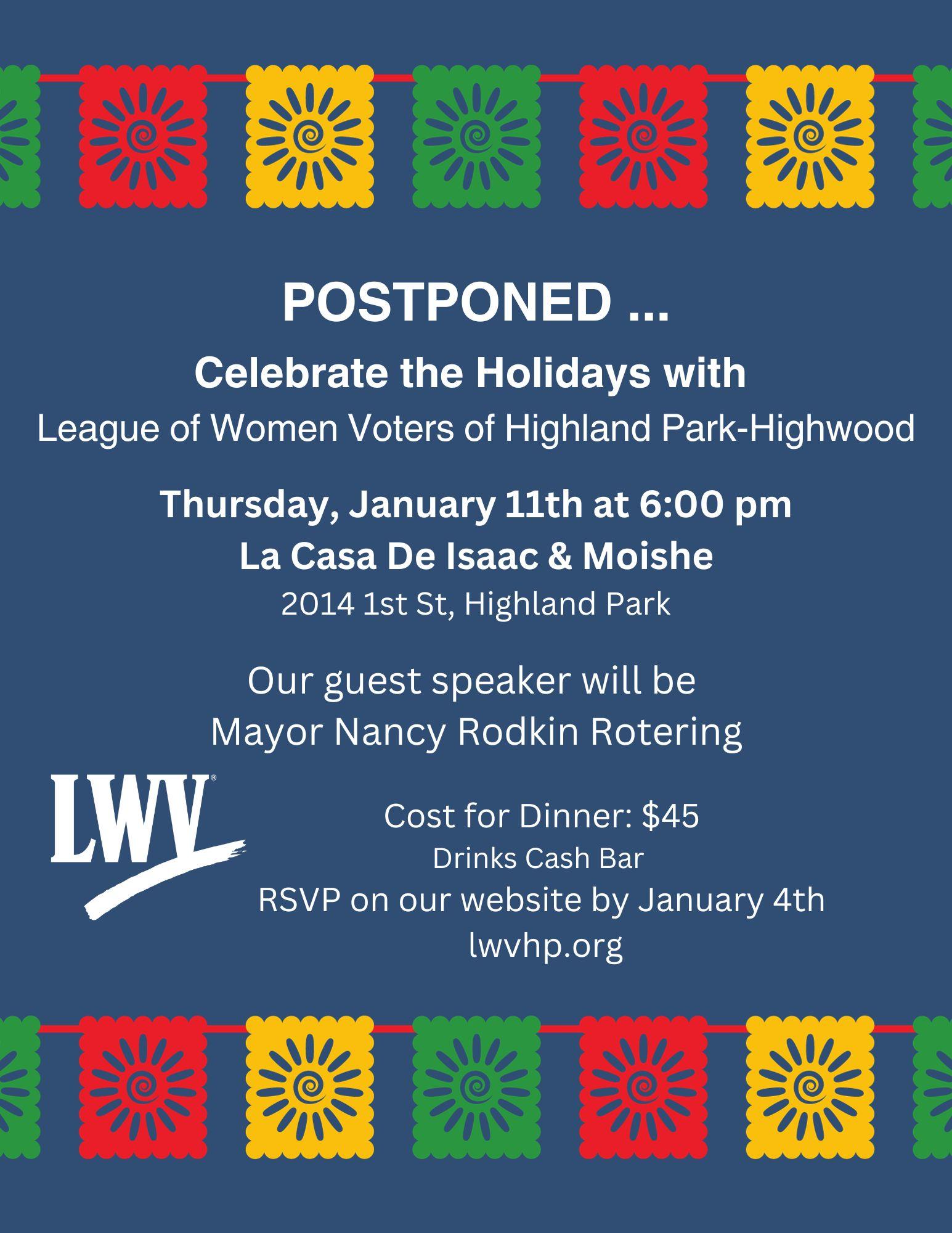 Holiday Party 2023 Postponed MyLO